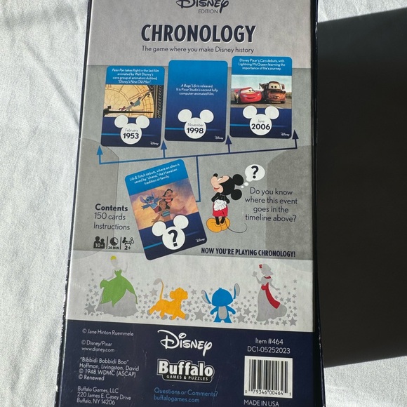 Disney Edition Chronology Game - Navy Blue - Picture 2 of 4